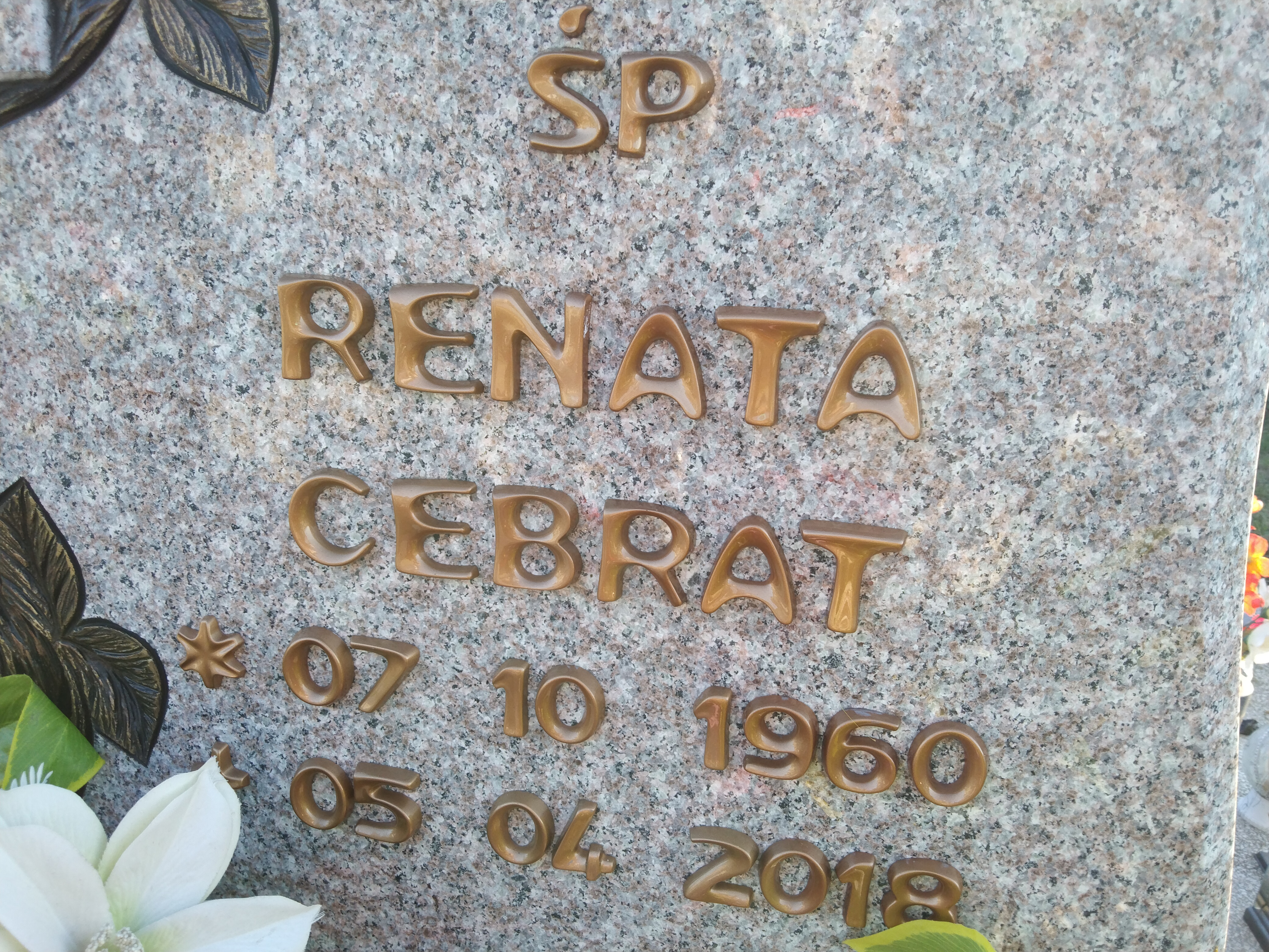 Renata Irena Cebrat 1960 Krzyżowice - Grobonet - Wyszukiwarka osób pochowanych